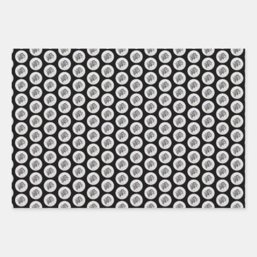 Bearded Collie Drawing - Cute Original Dog Art Inpakpapier Vel (Voorkant 3)