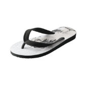 Bearded Collie Drawing - Cute Original Dog Art Kinder Teenslippers (Schuin)