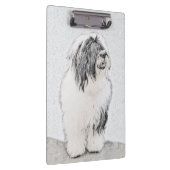 Bearded Collie Drawing - Cute Original Dog Art Klembord (Rechts)