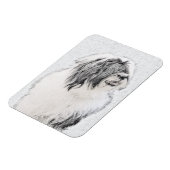 Bearded Collie Drawing - Cute Original Dog Art Magneet (Linkerzijde)
