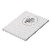 Bearded Collie Drawing - Cute Original Dog Art Notitieblok (Linkerzijde)