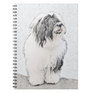 Bearded Collie Drawing - Cute Original Dog Art Notitieboek