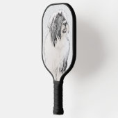 Bearded Collie Drawing - Cute Original Dog Art Pickleball Paddle (Links)