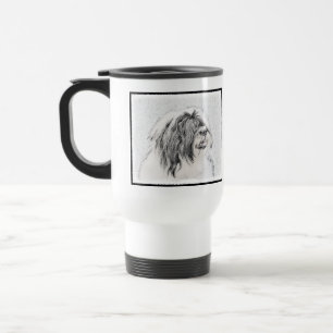 Bearded Collie Drawing - Cute Original Dog Art Reisbeker