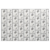 Bearded Collie Drawing - Cute Original Dog Art Stof (Fat Quarter)