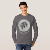 Bearded Collie Drawing - Cute Original Dog Art T-shirt (Voorkant volledig)