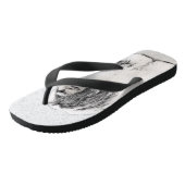 Bearded Collie Drawing - Cute Original Dog Art Teenslippers (Schuin)