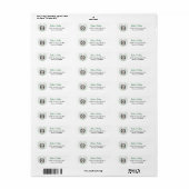 Bearded Collie Eucalyptus Leaf Wreath Etiket (Full Sheet)