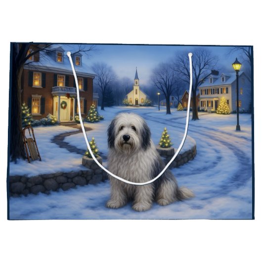 Bearded Collie Gift  Bag Groot Cadeauzakje (Achterkant)