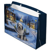 Bearded Collie Gift  Bag Groot Cadeauzakje (Achterkant Gekanteld)