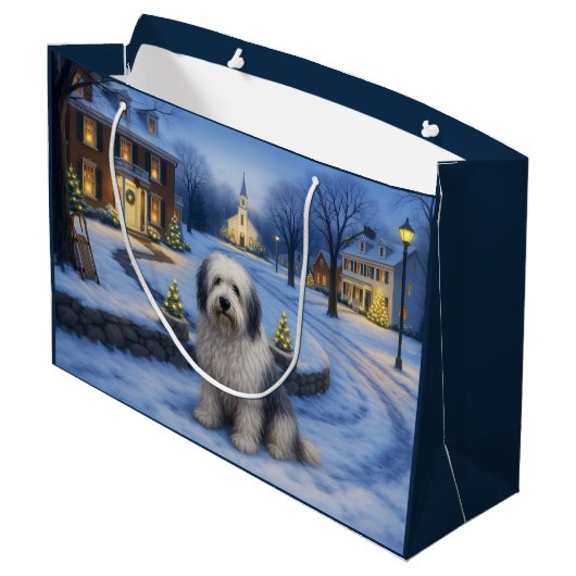 Bearded Collie Gift  Bag Groot Cadeauzakje (Achterkant Gekanteld)