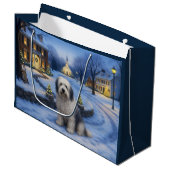 Bearded Collie Gift  Bag Groot Cadeauzakje (Voorkant Gekanteld)