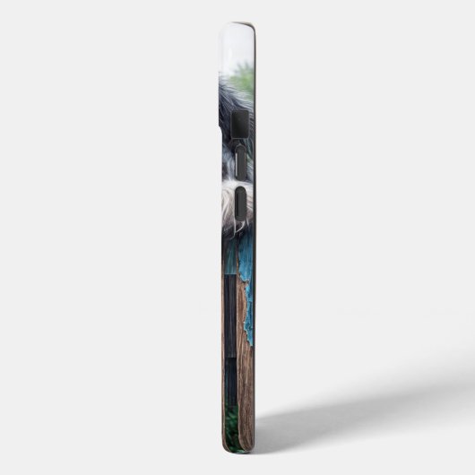 Bearded Collie gluren over oude hek Case-Mate iPhone Case (Achterkant / Links)