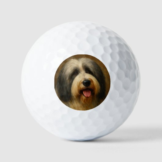 Bearded Collie Golfballen (Voorkant)