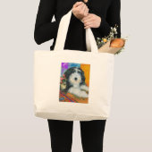 Bearded Collie Grote Tote Bag (Voorkant (product))