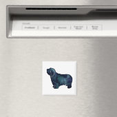 Bearded Collie Hondenras Black Silhouette Magneet (Insitu (Vaatwasser))