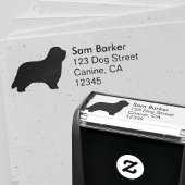 Bearded Collie Hondenras Silhouet Retouradres Zelfinktende Stempel