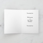 Bearded Collie in a Santa hat Christmas card Kaart (Binnen)