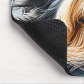 Bearded Collie in autoraam Muismat (Hoek)