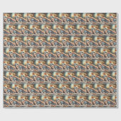 Bearded Collie in bed Cadeaupapier (Vlak)