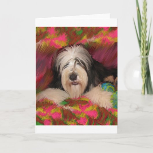 Bearded Collie Kaart (Voorkant)
