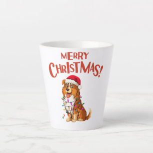 Bearded Collie Kerstverlichting Kersthonden Cadeau Latte Mok