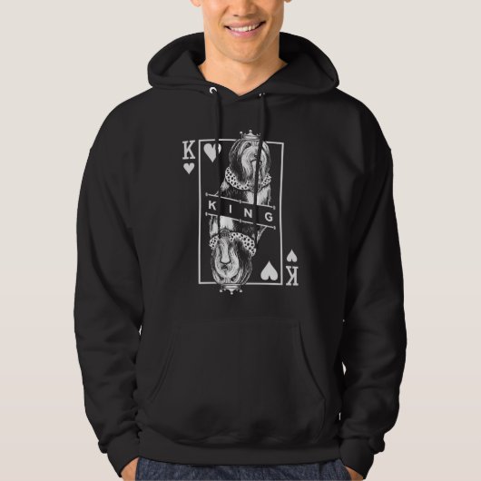 Bearded Collie King Of Hearts Beardie Dog  Pop Hoodie (Voorkant)