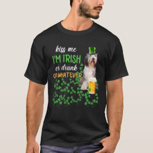 Bearded Collie Kiss, ik ben Iers of Drink of gehuc T-shirt