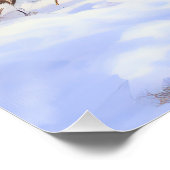 Bearded Collie Laat het sneeuwen Kerstmis Perfect Poster (Hoek)