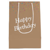 Bearded Collie met een tandenachtige glimlach Medium Cadeauzakje (Achterkant)