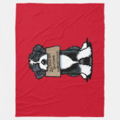 Bearded Collie met teken Fleece Deken (Voorkant)