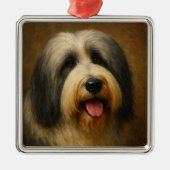 Bearded Collie Metalen Ornament (Voorkant)