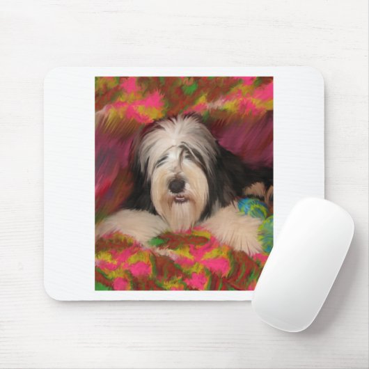 Bearded Collie Muismat (Met muis)
