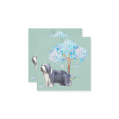 Bearded Collie Notitiekaartje (Voorkant / Achterkant in situ)