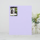 Bearded Collie Painting - Cute Original Dog Art (Staand voorkant)
