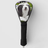 Bearded Collie Painting - Cute Original Dog Art Golfheadcover (Voorkant)