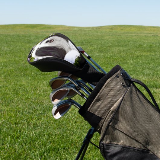 Bearded Collie Painting - Cute Original Dog Art Golfheadcover (Insitu)