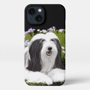 Bearded Collie Painting - Cute Original Dog Art iPhone 13 Hoesje