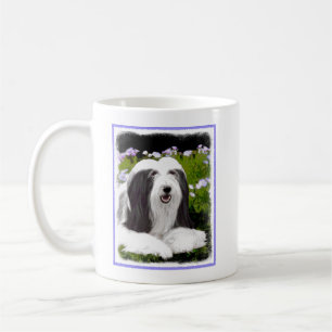 Bearded Collie Painting - Cute Original Dog Art Koffiemok