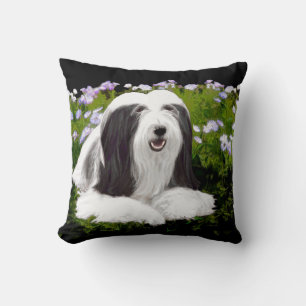 Bearded Collie Painting - Cute Original Dog Art Kussen