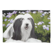 Bearded Collie Painting - Cute Original Dog Art Kussensloop (Voorkant)
