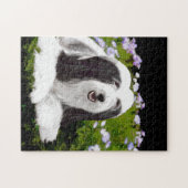 Bearded Collie Painting - Cute Original Dog Art Legpuzzel (Horizontaal)