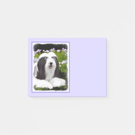 Bearded Collie Painting - Cute Original Dog Art Post-it® Notes (Voorkant)
