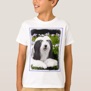 Bearded Collie Painting - Cute Original Dog Art T-shirt