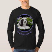 Bearded Collie Painting - Cute Original Dog Art T-shirt (Voorkant)