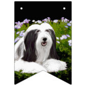 Bearded Collie Painting - Cute Original Dog Art Vlaggetjes (Tweede vlag)