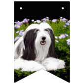 Bearded Collie Painting - Cute Original Dog Art Vlaggetjes (Eerste vlag)
