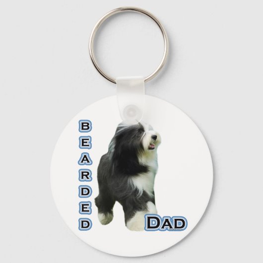 Bearded Collie Pap 4 - Sleutelhanger (Voorkant)
