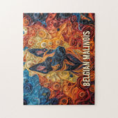 Bearded Collie Paper Quilling Art Dog Portret Legpuzzel (Verticaal)