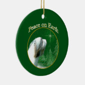 Bearded Collie Peace Keramisch Ornament (Rechts)